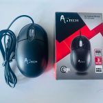 A.Tech OP1100 USB Optical Mouse - Black - Wireless Mouse