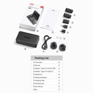 UIANZI Wireless Lavalier Microphone A100