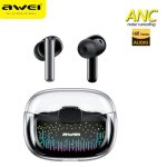 AWEI T52 ANC Gaming Earbuds – Active Noise Cancellation, RGB Lights & Ultra-Low Latency | DeshiBD.com Immerse yourself in next-level gaming and music with the AWEI T52 ANC Gaming Earbuds, designed for gamers and audiophiles who demand premium sound, powerful bass, and ultimate comfort. Featuring Active Noise Cancellation (ANC) up to 30dB, these earbuds eliminate background noise, letting you focus fully on your game or music. Equipped with the latest Bluetooth 5.3 chip (Jieli AC7003D8), the AWEI T52 offers faster, more stable connectivity and ultra-low latency, ensuring seamless synchronization between audio and video — perfect for competitive gaming and streaming. The cool RGB breathing lights enhance your e-sports vibe, while the Environmental Noise Cancellation (ENC) with 4 built-in microphones provides crystal-clear call quality, even in noisy surroundings. With a 300mAh charging case, you’ll enjoy up to 24 hours of total playtime, and just a 10-minute quick charge gives 3 hours of use. ⚡ Key Features: Model: AWEI T52 ANC Gaming Earbuds Bluetooth Version: 5.3 (Fast, stable & low-latency connection) Noise Cancellation: ANC up to 30dB | ENC for clear voice calls Battery Capacity: 35mAh (earbuds) + 300mAh (charging case) Playtime: Up to 6 hours (24 hours with case) Charging Time: 1.5 hours | Quick charge: 10 mins = 180 mins play Lights: Colorful RGB breathing lights for gaming atmosphere Waterproof: IPX6 – sweat and splash resistant Sound Quality: HD audio with deep bass and balanced tones Compatibility: Works with Android, iOS, and other Bluetooth devices Stylish, durable, and performance-driven, the AWEI T52 ANC TWS Gaming Earbuds deliver the perfect blend of immersive sound, modern design, and comfort — ideal for gaming, music, and daily use. 🛒 Get your AWEI T52 ANC Gaming Earbuds now from DeshiBD.com and experience true wireless freedom with superior ANC sound!