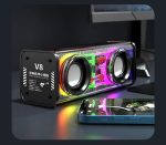 V8 Mecha Orginal Transparent RGB Light Bluetooth Speaker - Portable Wireless 5.0 Sound
