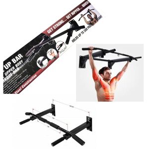 Wall Mounted Pull Up Chin Up Bar - Weight Capacity 200kg
