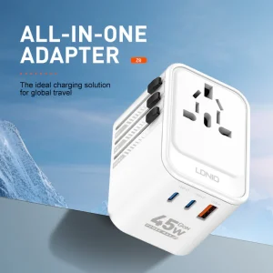 LDNIO Z8 3USB Ports 45W GaN Travel Adapter
