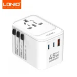 LDNIO Z8 3USB Ports 45W GaN Travel Adapter