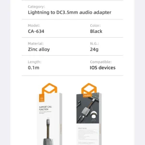 Mcdodo CA-6340 Lightning To Lightning And DC 3.5mm Adapter
