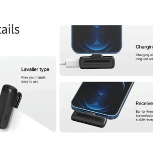 Ulanzi J12 Dual Wireless Microphone with Charging Case For Type-C
