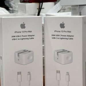 iPhone 13 Pro Max 20W USB-C Power Adapter with USB-C to Lightning Cable