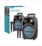 Greatnice GTS-2385 Portable Bluetooth Speaker With Dual Wireless Mic (8 Inch)