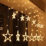 Big Star-Shaped Fairy String Lights (16ft Curtain Lights)