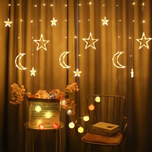 Moon Star LED Fairy Light for Curtains