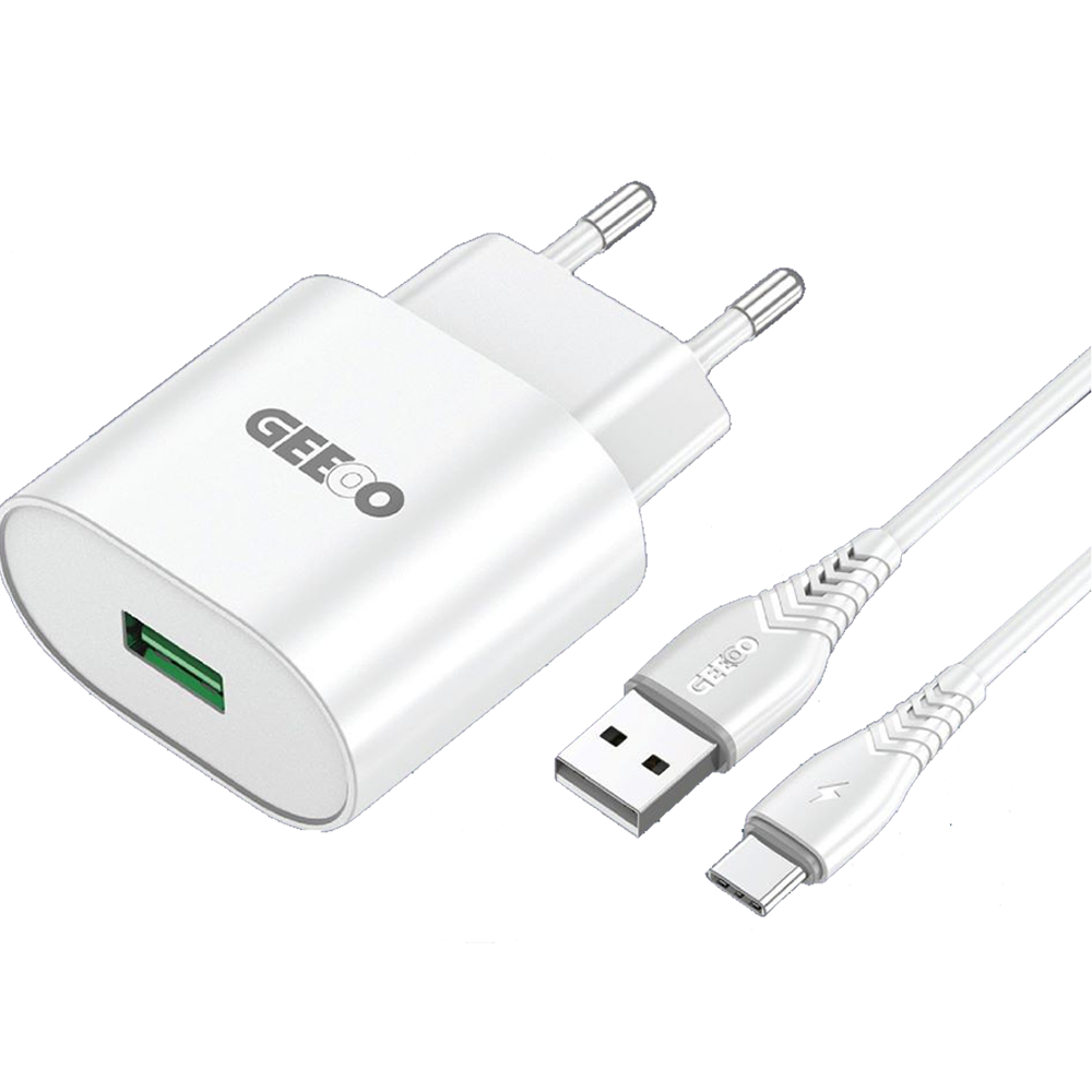 GEEOO C18 Super Fast Charger Type-C, Micro, Lightning