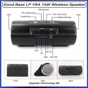 LP V9A Wireless Bluetooth Portable Speaker Super Bass with Stand