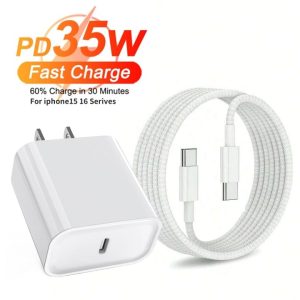 iPhone 16 Pro MAX 35W US/UK Pin USB-C Power Adapter
