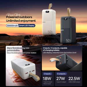 Remax RPP-117 Piloteer Series 50000mAh PD-27W & QC-22.5W Fast Charging Power Bank