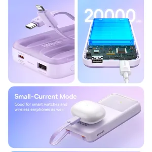 Baseus Comet Series 20000mAh 22.5W Power Bank with Dual Cable