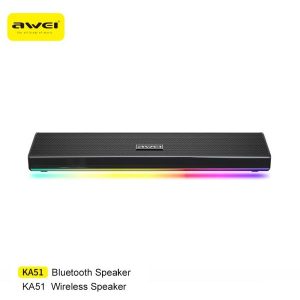 AWEI KA51 12W TWS Wireless Speaker with RGB Lights & 1800mAh Battery