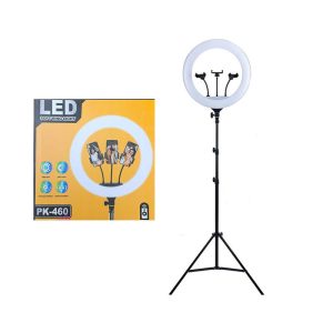 PK-460 Led Ring Light With PHONE HOLDER Circle Ring Selfie Led Photographic Studio Light
