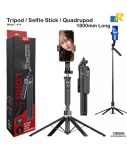 A14 Long Selfie Stick Quadrupod – 1.8m Stability Style