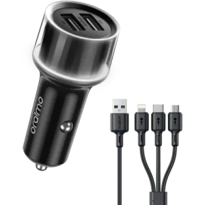 Oraimo Highway 15 15.5W 2 Ports Black Car Charger (Dual USB) - (OCC-1152D)