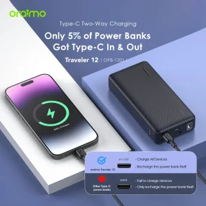 Oraimo Traveler 22.5 PD 20000mAh 22.5W Power Bank