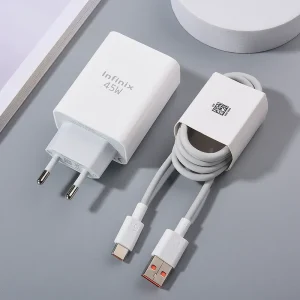 Infinix 45W SuperCharge Wall Charger with Type-C Cable