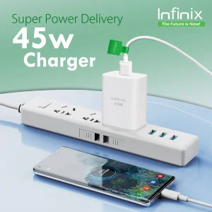 Infinix 45W SuperCharge Wall Charger with Type-C Cable