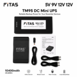 FiTAS TM95 DC Mini UPS (10400mAh, Type-C Fast Charging)