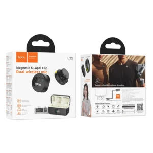 Hoco L22 Bright 2-in-1 Dual Wireless Microphone with Case