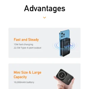 Awei P139K 22.5W Magnetic Wireless Power Bank - 10000mAh