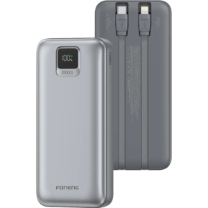 Foneng PX136 20000mAh 22.5W Power Bank With Built-in Cable