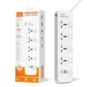 LDNIO SC4408C Extension Power Socket 4AC 4USB Strip