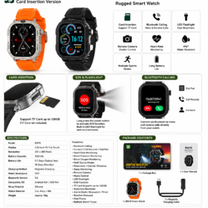 BW18 SIM Card Smartwatch with Camera & Flashlight