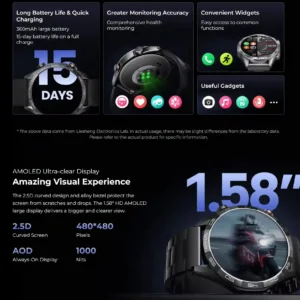 Haylou Solar 5 AMOLED Smartwatch with Bluetooth Calling