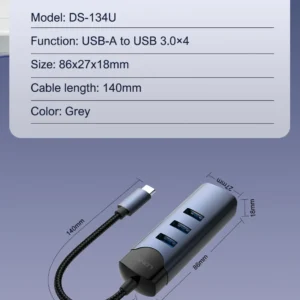 LDNIO DS-134U USB-A to USB 3.0 4-Port Docking Station Hub
