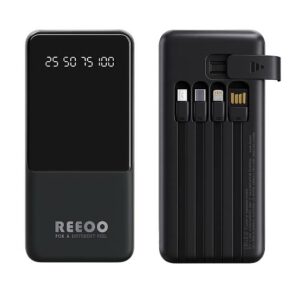 Reeoo RP 30 10000mAh Power Bank with Built-in Cables