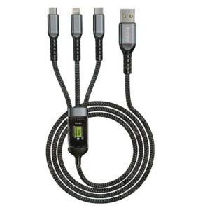 REEOO RO 30 Nylon Braided 3 In 1 Fast Charging Data Cable