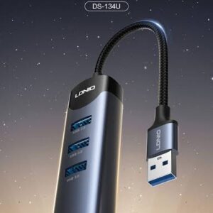 LDNIO DS-134U USB-A to USB 3.0 4-Port Docking Station Hub