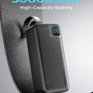 Ven-Dens VD-PB062 30000mAh Power Bank Built-in Cables