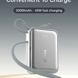 AWEI C03 20000mAh 45W Fast Charging Power Bank with Built-in Cables