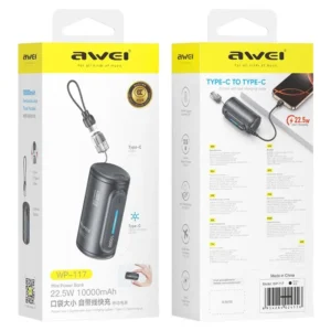 Awei WP117 10000mAh 22.5W Mini Power Bank