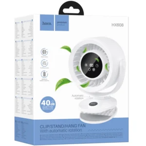 HOCO HX608 3-in-1 Auto Rotating Clip Fan